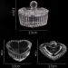 Kalolary Heart Dappen Bowl - 2pcs Clear Glass Nail Art Cups for Acrylic Liquid & Powder Styling - Buy Online on GoSupps.com