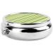 Classic Green Striped Mini Round Pill Box - 3 Compartment Travel Organizer for Home & Office - Buy Online on GoSupps.com