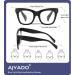 Cat-Eye Reading Glasses for Women - Blue Light Blocking & Magnifying Readers in Black & Tortoise (2.0x) - Shop Internationally - Buy Online on GoSupps.com