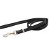 Rubberized leash without hand loop - black 200 cm (2 m) 200 cm black