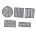 Coheali 5st nail shape nail art form nail charms nail-art-template nail decoration sheet diy-nail sheet nail fake nail silicone shapes for resin 3d charm pebbles as shown 5.5x5.5x0.5cm