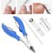 Nail Clippers Set Double Spring Toenail Clippers Ingrown Fingernail Toenail Tools Kit Nail Pedicure Clippers Toenail Corrector Professional Manicure Pedicure Tool(blue) - Buy Online on GoSupps.com