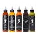 Heartbeat Hot Sauce - Super Pack 5-Pack (1 x 177ml Red Habanero 1 x 177ml Green Jalapeno 1 x 177ml Blueberry Habanero 1 x 177ml Pineapple Habanero 1 x 177ml Scorpion)