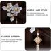 FRCOLOR Vintage Hair Stick Wooden Hair Chopstick Traditional Hair Pin Crystal Flower Hair Styling Accessory for Festival Cosplay Costume - Buy Online on GoSupps.com
