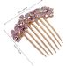 Angoily Flower Bridal Hair Comb Prom Headpiece Wedding Hair Clip Hair Teasing Comb Flower Hair Accessories Rhinestone Hair Accessories Hair Topper Bride Alloy Crystal Purple - Buy Online on GoSupps.com