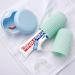 Anbbas Double Bristle Head Denture Brush - 5pcs Dental Cleaning Brushes with Portable Toothbrush Cup Holder for Oral Appliance Cleaning - Buy Online on GoSupps.com