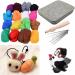 Wool Needle Felting Pad with Leather Finger Guards - Eco-Friendly 6x6 inch Base for Precision Projects - Buy Online on GoSupps.com