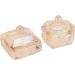 Dappen Nail Dish Champagne Color 2 Piece Dappen Powder Dish with Lid for Holding Acrylic Powder - Buy Online on GoSupps.com
