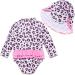 Bonverano Baby Girls Swimsuit - UPF 50+ Sun Protection, Pink Leopard, 12-18 Months - Buy Online on GoSupps.com
