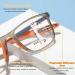 Fashion Progressive Reading Glasses for Men - 2.0x Anti-Blue Light Multifocus & Anti-Fatigue - Stylish Orange Color - Buy Online on GoSupps.com