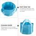 Portable Foot Massager & Soaking Basin | Foldable Travel Foot Bath 30x30cm - Blue - Buy Online on GoSupps.com