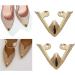 Shop Elegant Gold Metal High Heel Toe Caps - 2 Piece Pointed Protector for Stylish Shoe Protection - Buy Online on GoSupps.com