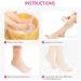 Silicone Moisturizing Gel Heel Socks - Anti-Slip Spa Socks for Dry Cracked Feet - Skin Care Men's Women's Soft Long Moisturizing Socks - Non Slip Dots - SEBS Material with Vitamin - Skin L (40-44) - Buy Online on GoSupps.com