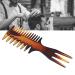 Retro Hairstyle Comb Men's Wide Teeth Resin Comb Anti-static Suitable for Salon and Home Use (4 three-purpose comb width)
