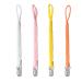 EXQUILEG Pacifier Strap Set - 4Pcs Cotton Baby Pacifier Chain Clips with Stainless Steel Clamps - Unisex Baby Accessories (LA14) - Buy Online on GoSupps.com