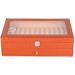 Pen Display case 3-Layer Fountain Pen Display Box 36 Slot Pen Storage Box PU Leather Glass Cover Modern Fashion Fountain Pen Collection Box Display Gifts Available in Two Options (Color : Orange - Buy Online on GoSupps.com