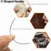 Weaving Needle and Threads Set with Stainless Steel Needles and Scissors for Hand Sewing Hair Extensions and Lace Wig DIY - 3 Rolls Black Thread - Buy Online on GoSupps.com
