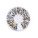 6 Styles Silver/Gold Nail Art 3D Glitter Rhinestones Gems Decoration Wheel Very Practical and Popular Practical design and Durable