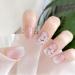 False Nails 24 PCS Press On Nails Short Floral Gradient Short Fake Nails Full Cover Short Nails Glue On Reusable Fake Press On Nails Decorative Short Press On Nails Square for Women Girls - Buy Online on GoSupps.com