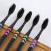 Eco-Friendly Bamboo Coal Toothbrush Set for Adults | 10 Pieces | Soft Bristles | Travel Size | Sustainable Low-Carbon Oral Care - Buy Online on GoSupps.com