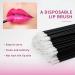200PCS Disposable Lip Brush Wands - Beauty Tools for Lipstick Makeup Black Hollow Handle - Buy Online on GoSupps.com