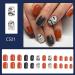 24Pcs Halloween Press on Nails - Short Square Glitter Design Skull Acrylic Full Cover Fake Nails for Women - Cute & Glossy Halloween Stick on Nails - Buy Online on GoSupps.com