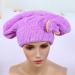 Ymiko Microfiber Hair Drying Ultra Absorbent Dry Wrap Fast Drying Towel for Hair Coral Fleece Hair Hat with Bowknot Design () Purple