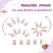 Super Long French Fake Nails with White Flowers Rhinestones - 24PCS - Buy Online on GoSupps.com
