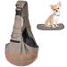 Cuby carriers dogs Little dog cats sling pet carrier single shoulder pet bag for travel dog yield bags with foot cushion for pets (adjustable shoulder strap brown) adjustable adjustable+foot pad brown