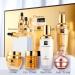 SENANA 24K Gold Skin Care Set - Moisturizing Face Cream & Essence Set for Pore Reduction, Oil Control - 9 Piece Kit - Buy Online on GoSupps.com