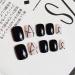 Jovono Short False Nails for Women & Girls - No Glue Pink & Black Design - Perfect for Easy Manicures - Buy Online on GoSupps.com