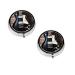 (Musical Guitar) Round Pill Box 3 Compartment Pill Box Mini Decorative Pocket Purse Portable Travel Medicine Tablet Vitamin Holder Organizer Pill Case