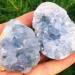 Room Decoration Natural Crystal Rough Natural Blue Crystal Cave Quartz Celestite Crystal Specimen Cluster Specimen Blue Crystal Cave Home Decoration Decoration 1pcs 90g--100g - Buy Online on GoSupps.com