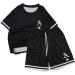 TZIISOA Men's Summer Sport Set - Short Sleeve T-Shirt and Shorts Stylish Casual Sweatsuit - X-Large Black - Buy Online on GoSupps.com