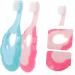Beavorty 6 STK Baby Toothbrush & Portable Double Glasses Case - Travel-Friendly Manual Toothbrushes for Children & Toddlers | Soft Bristles & Kid-Safe Design - Buy Online on GoSupps.com