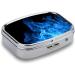 Buy Blue Flame Pill Box - Cute Square Portable Medicine Organizer for Vitamins & Tablets - Perfect for Purse & Pocket - Buy Online on GoSupps.com