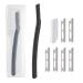 Eyebrow trimmer for women and men ergonomic eyebrow former and facial razor for beard mustache eyebrow razor beauty tool black