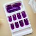 Purple Press on Nails - Short Square Acrylic False Nails | 24pcs Stylish Designs | Glossy Full Cover Stick-On Nails for Women - Buy Online on GoSupps.com