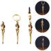 DOITOOL 3pcs Vintage Chinese Ear Cleaning Pickers Set - Brass Handcrafted Beauty Remover Tools for Crafts and Ornaments - Buy Online on GoSupps.com