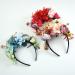 Flower Wreath Headband Hair Accessories Synthetic Floral Crown Bohemian Headband for Women Cosplay Costume Headband (Red) - Buy Online on GoSupps.com