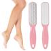 ZLONGYAN double sided foot file callus remover for feet is suitable for dry cracked feet dead skin calluses etc. foot scrubber lasts to make feet smooth heel scraper for cracked heels (pink)