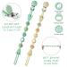 Buy Aolso Baby Pacifier Chain Clips - 2PC Silicone Holder for Boys & Girls - Stylish Apricot/Green Bib Attachment - Buy Online on GoSupps.com