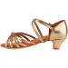 Comfortable Gold Latino Dance Shoes for Girls - PU Soft 4cm Heel Size 35 EU | International Shipping Available - Buy Online on GoSupps.com
