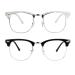 2 Pairs LifeArt Blue Light Blocking Glasses, Anti Eyestrain, Computer Glasses, Gaming Glasses, TV Glasses for Women Men, Anti Glare (Black Silver + Clear Silver, No Magnification) +0.00 Magnification Coexist_black Silver+c…