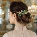 Zoestar Leaf Bridal Wedding Hair Comb Gold Rhinestone Headpiece Bridal Crystal Hair Accessories for Women and Girls - Buy Online on GoSupps.com