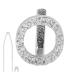 Verdant Touch Hip Hop Tooth Capital Letters Shaped Hip Hop Tooth Halloween Decoration Tooth Bandage Accessories Silver
