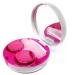 Honbay Fashion Marble Contact Lens Case Portable Contact Lens Box Kit with Mirror (Round) (Rose Red)