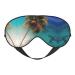 Caribbean Islands Eye mask Soft Elastic and Adjustable Nighttime Comfort Sleeping mask Suitable for Both Men and Women Black