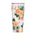 Corkcicle Tumbler Rifle Paper Co. Triple Insulated Stainless Steel Travel Mug, BPA Free, Keeps Beverages Cold for 9 Hours and Hot for 3 Hours, 24 oz,Gloss Cream Lively Floral