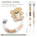 Kowlone Leopard Silicone Pacifier Chain Clips for Baby Girls - 2-Pack Dummy Holder for Baby Shower - Buy Online on GoSupps.com